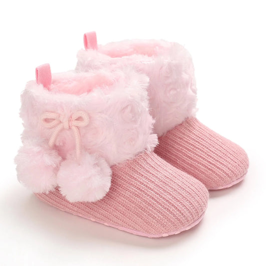 Newborn Baby Child Crawling Shoes Boy Girl Lamb Slippers Prewalker Trainers