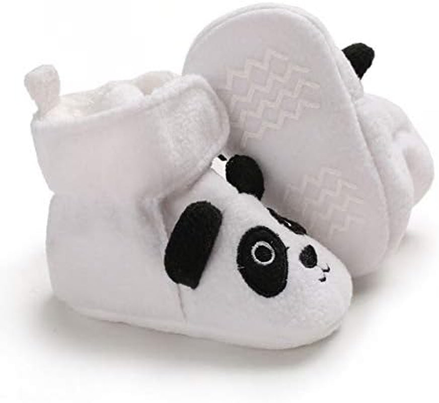 Baby Girls Boys Cozy Fleece Booties Elephent Fox Duck Panda Sheep Design Newborn Shoes Infant Footwear