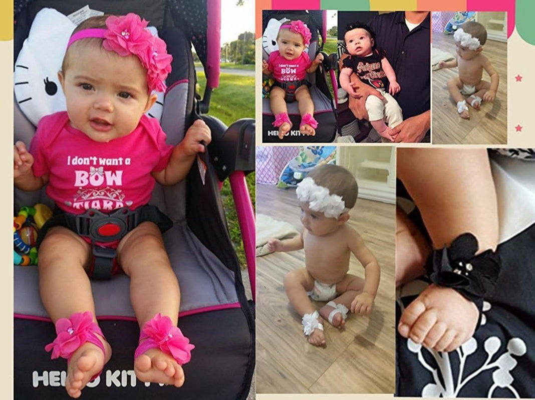 Baby Girl Foot Flower + Headband…