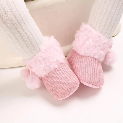 Newborn Baby Child Crawling Shoes Boy Girl Lamb Slippers Prewalker Trainers